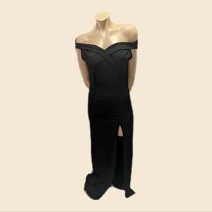 Black Off Shoulder Maxi Dress XL